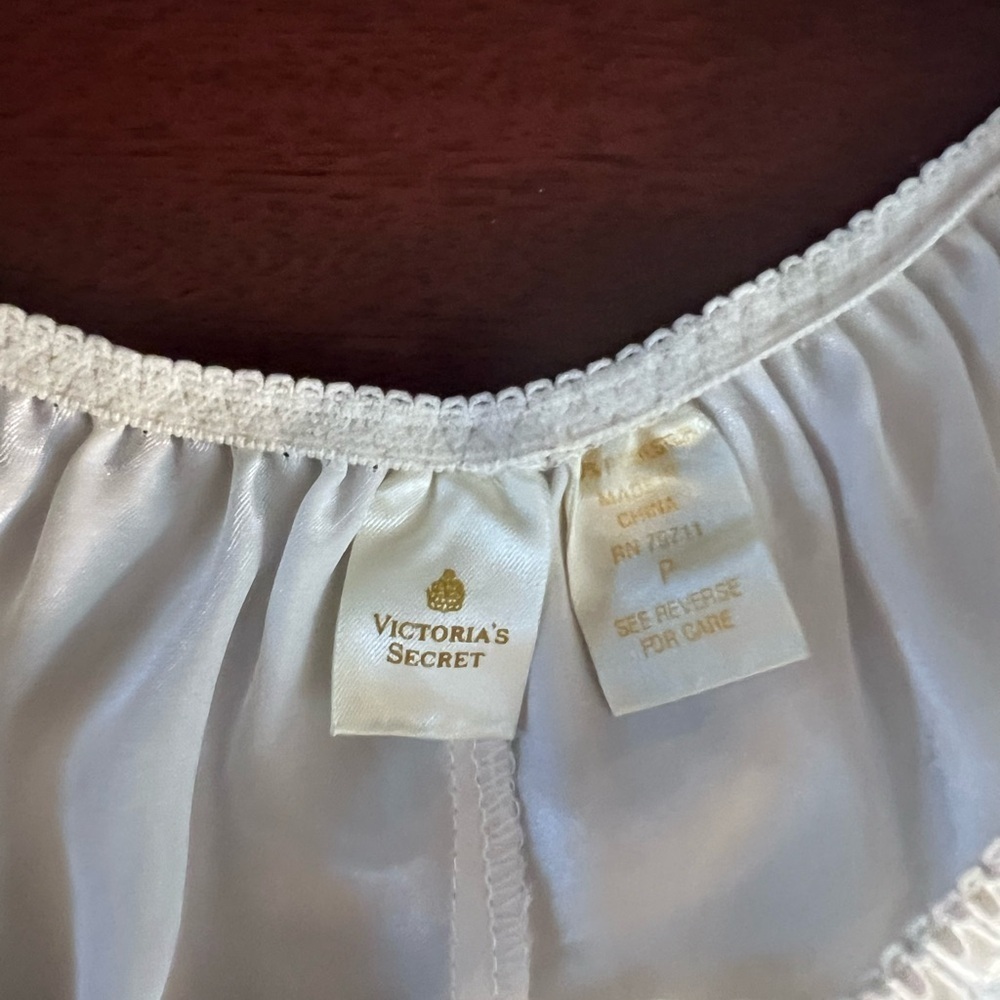 Vintage Victoria's Secret White Satin Lingerie - Picture 2 of 3